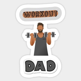 WORKOUT DAD Sticker